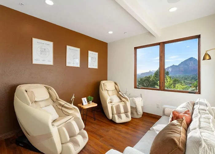 New - Tuscan Red Rock Overlook - Spectacular Views 2 Pools Waterfalls Fire Features Sauna Massage Chairs & Salt Sedona