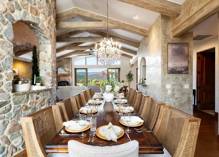 New - Tuscan Red Rock Overlook - Spectacular Views 2 Pools Waterfalls Fire Features Sauna Massage Chairs & Salt Sedona