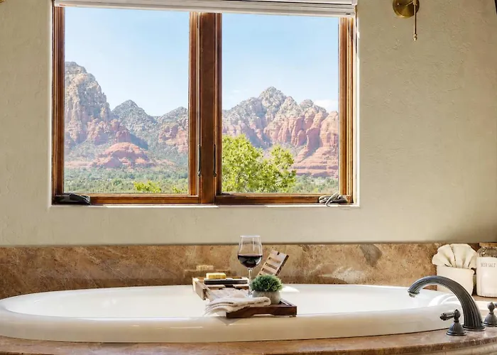 New - Tuscan Red Rock Overlook - Spectacular Views 2 Pools Waterfalls Fire Features Sauna Massage Chairs & Salt Sedona