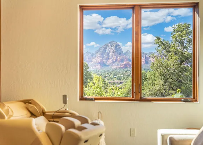 New - Tuscan Red Rock Overlook - Spectacular Views 2 Pools Waterfalls Fire Features Sauna Massage Chairs & Salt Vakantiehuis Sedona